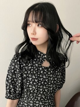 アルコイリスバイドールヘアー(ARCOIRIS by Dollhair) 都島/オリーブグレー/ブリーチなしWカラー/韓国/ぱっつん前髪