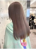 渋谷ブリーチカラーミディアムレイヤーオリーブカラー30代40代