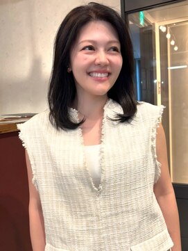 アトリエ(atelier.) ダークブラウン 髪質改善 白髪ぼかし 艶髪 顔周りカット 30代