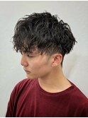 【波巻きスパイラル】ツーブロック×ツイストスパイラルパーマ