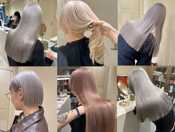 エルミタージュ(HERMITAGE)の写真/【梅田/ブリーチ】ブリーチあり・なしも自由自在！“抜け感x透明感”を叶えるデザインカラーで、理想の私に