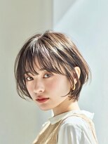 ヘアースパパズ(hairspaPAZ)&nbsp;前髪ありナチュラルバング大人クールカジュアルショート　祐天寺