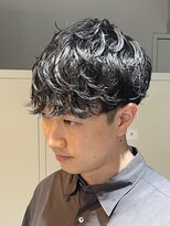 ブルニール 中崎町(BLEUNIR) シャドウパーマ 無造作 韓国メンズ シースルーマッシュ