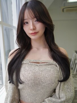 アンジェリカ 立町店(ANGELICA) ANGELICA シアーブラック 韓国風 顔周りレイヤーカット