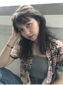 【SUN】厚めバングクラシカルウェーブロブ