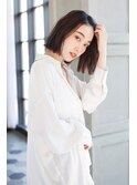 【Totia梅田】切りっぱなしボブ×ココアブラウン