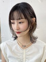 リッカ(RICCA) レイヤーボブ×大人くすみベージュのインナーアクセサリーカラー