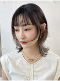 レイヤーボブ×大人くすみベージュのインナーアクセサリーカラー