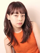 ヨファ ヘアー 芦屋店(YOFA hair) 似合わせカット小顔前髪うる艶セミロングピンクベージュ0903