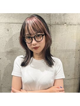 カンナ オーガニック ヘアデザイン(CANNA ORGANIC & HAIR DESIGN) 顔まわりランダムカラー/ミディアムヘア/デザインカラー