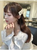 ☆韓国ヨシンモリヘア バレッタアレンジ お顔まわり学割U24☆