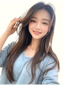 韓国風「センターパート」で大人色っぽなヘア○20代30代40代○