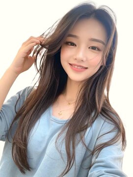 ラベストクズハ(LOVEST KUZUHA) 韓国風「センターパート」で大人色っぽなヘア○20代30代40代○