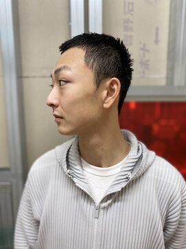 メリケンバーバーショップ トーキョー(MERICAN BARBERSHOP TYO) ハイライト/マッシュパーマ/ウルフ/アッシュブラック230