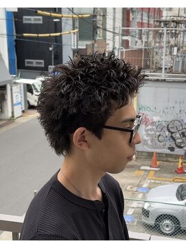 ビカムメンズヘアー 栄店(become men's hair) スパイキーウルフパーマツイストスパイラルスパイキーショート