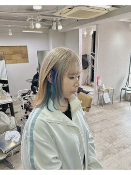 プライズ 成増店(prize) ミルクティー×ブルーダブルカラー成増地下鉄成増