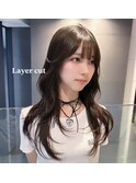 韓国へア/レイヤー/顔周り/ボブ/透明感カラー