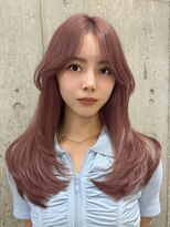 ダブルカラーミルクティーベージュピンクラベンダーベージュ20代