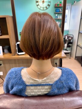 ヘアジーナ(Hair Jina) ☆ショートボブ／インナーカラーオレンジ☆