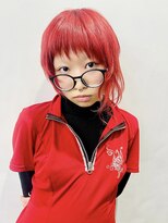 アシンメトリーレッドショート