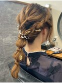 ヘアアレンジ 韓国風まとめ髪 玉ねぎヘア ヤンパモリ