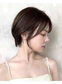 40代50代に人気の前下がりショートボブ　新宿