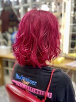 パーマネントガレージ(Parmanent Garage) ワインピンク☆ミディアムボブ