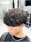 広島メンズ/波巻きパーマ/マッシュ