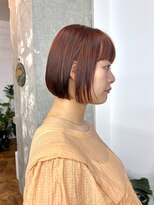 アペロ 柏(Apero)&nbsp;切りっぱなしボブ/ブリーチなしダブルカラー/柏美容室/ミニボブ