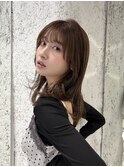 ミディアムヘア/暗めカラー/レイヤーカット/銀座