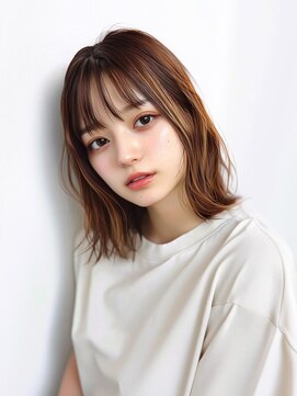 ムウ 難波(MOU) ショートボブ暗めカラーグランマッシュデザイン20代30代40代50代