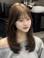 ヌヌ 渋谷 原宿 明治神宮前(nunu)&nbsp;レイヤーカットウルフカットボブグレージュオリーブべージュ