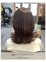 チャンドット(chan.)&nbsp;≪お客様スタイル≫髪質ケアうるツヤカラー ピンクベージュ
