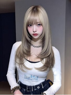 サロンドアイ(salon de i) ハイトーンレイヤー × ミルクティーベージュ