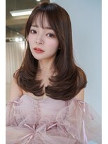 アンジェリカ 立町店(ANGELICA) ANGELICA くすみベージュ レイヤーカット シースルーバング