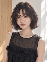 ノラ ギンザ(NORA GINZA)&nbsp;ミックスパーマ×くびれボブ×前髪あり20代30代40代50代60代