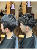 ジーワンヘアー(G1 HAIR)&nbsp;【イメチェン】　ハイライト×ツイストパーマ×フェードスタイル