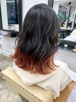 ディーカヘアーセンダイ(Di KA HAIR sendai)&nbsp;ボブ・グラデーション・裾カラー・オレンジ