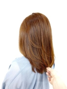 クオリス 上福岡店(QUALIS) 前上がりレイヤー/オレンジベージュ/髪質改善/30代40代50代