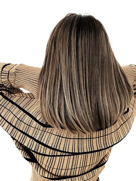 レーベル(LABEL) 【LABEL】バレイヤージュグラデーションクールブラウン