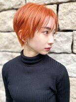 ヌード(NUDE)&nbsp;「NUDE」#暖色系カラー オレンジ クールショート 束感ショート