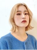 【修】20代30代40代◎透明感カラー×韓国切りぱなしボブ
