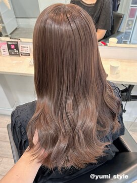 ワット 原宿店(W) ヘーゼルベージュカラーブリーチなしダブルカラー原宿#w034