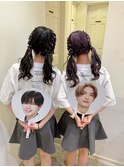 お揃いツインテール♪