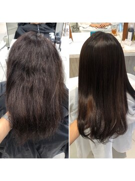 リラエ(North Lyrae) 艶髪縮毛矯正Before/After