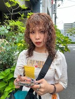 リール(rire)&nbsp;rireイメチェン前髪アンブレラカラーこなれミディウェーブパーマ