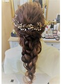 結婚式編みおろしダウンスタイル