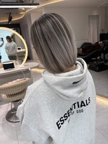 ロンドメリア 天神大名店(Lond Melia) ★ミディアムヘア暗めカラーグランマッシュデザインカラー艶髪★