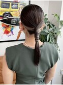 ALMO◎結婚式ヘアアレンジ【ローポニーテール】