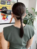 アルモ ヘア フア 東静岡(ALMO hair HUA)&nbsp;ALMO◎結婚式ヘアアレンジ【ローポニーテール】